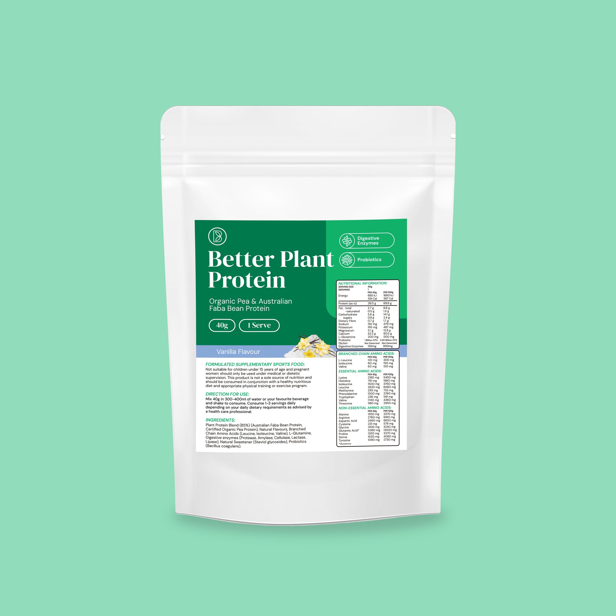 Better Plant Protein - Vanilla (Sample - 1 Serving)